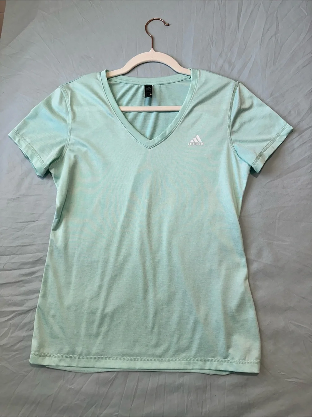 Adidas Golf V-Neck Tee | Size S | Mint/Aqua